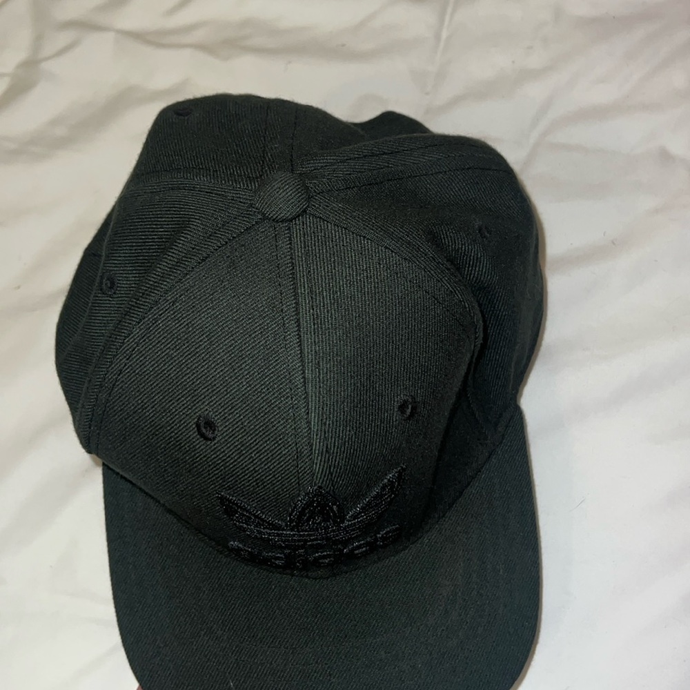 Adidas Originals Black Wide Brim Hat Black Adjustable SnapBack EUC - Picture 4 of 4